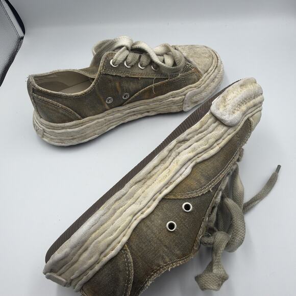 Size 8 M - Mihara Yasuhiro Peterson 23 Washed Denim Low Green main image 7
